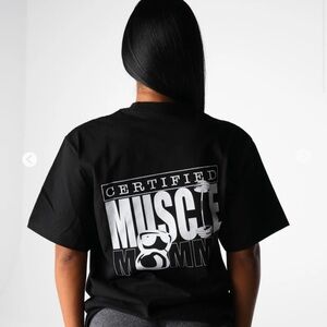 NVGTN black muscle mommy oversized tee-shirt | Size:XL